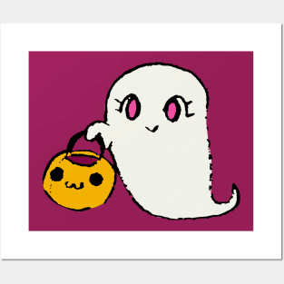 Ghost Going Trick Or Treating Posters and Art